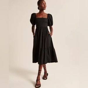 Abercrombie Black Midi Dress